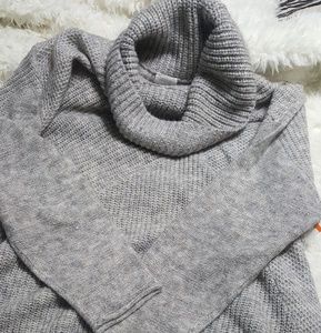 Caslon grey cowl neck sweater -NWOT